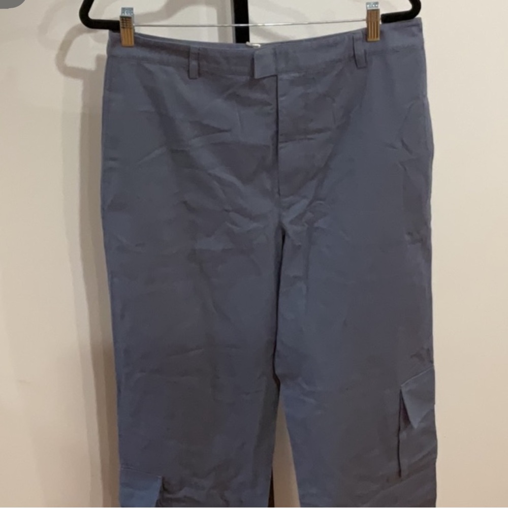 HELSA NWT Blue Gray High-Waisted Chino Cargo Trousers - Picture 8 of 11
